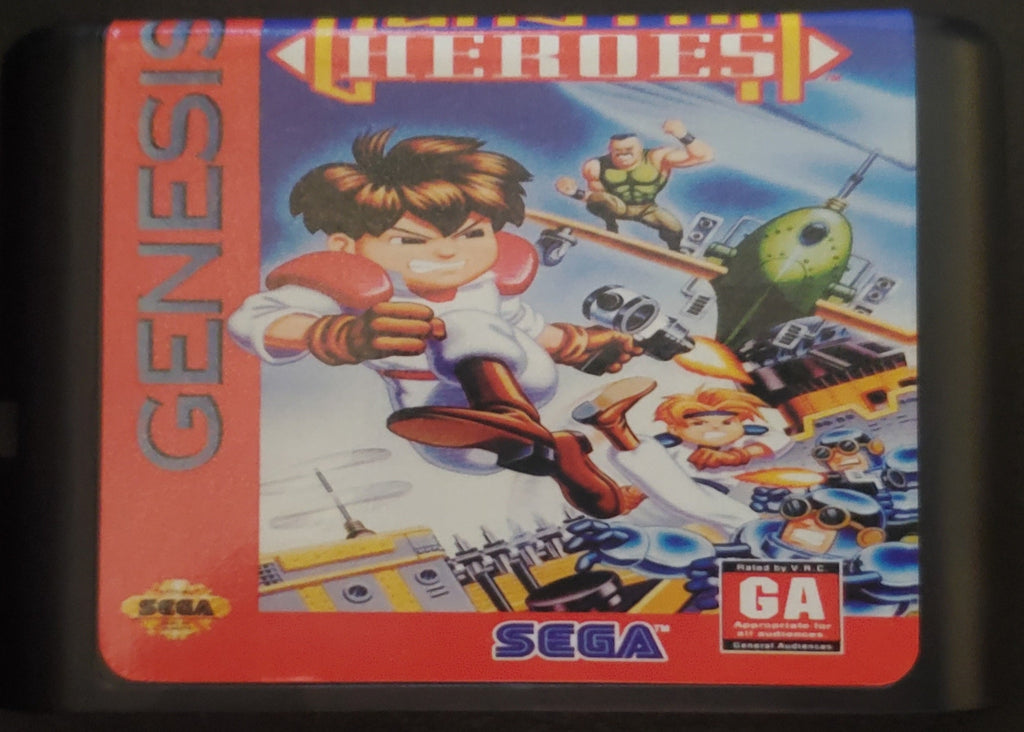 Gunstar Heroes Sega Genesis Mega Drive Video Game Cartridge 1993