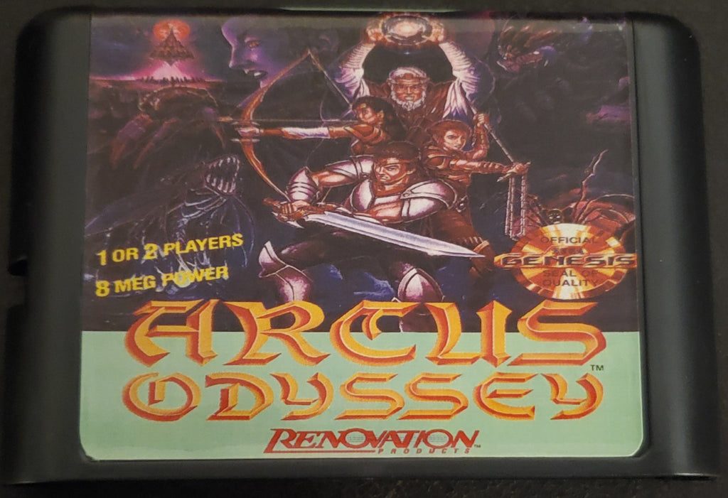 Arcus Odyssey Sega Genesis Mega Drive Video Game Cartridge 1991