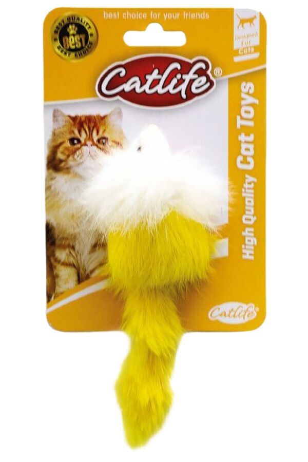 Catlife Colorful Feathered Mouse Toy for Active Play