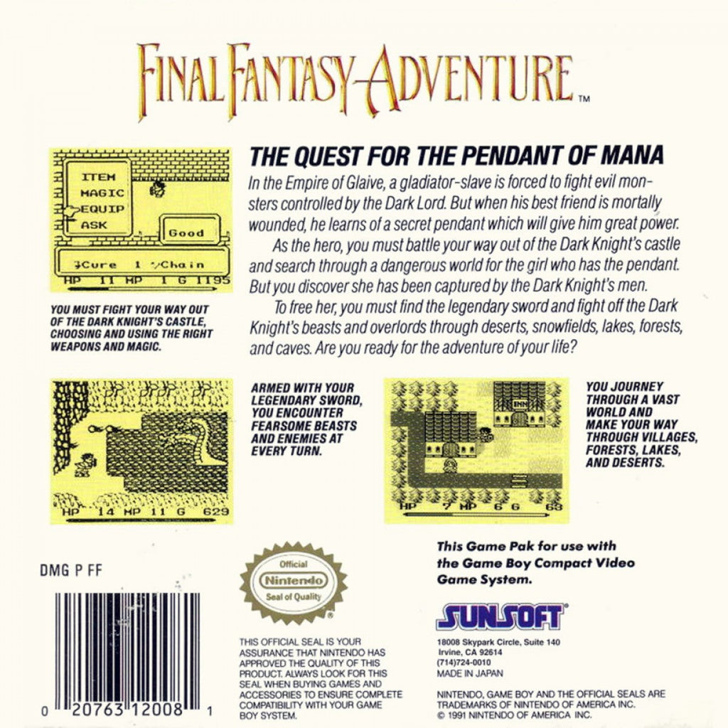Final Fantasy Adventure – Game Boy (GB)
