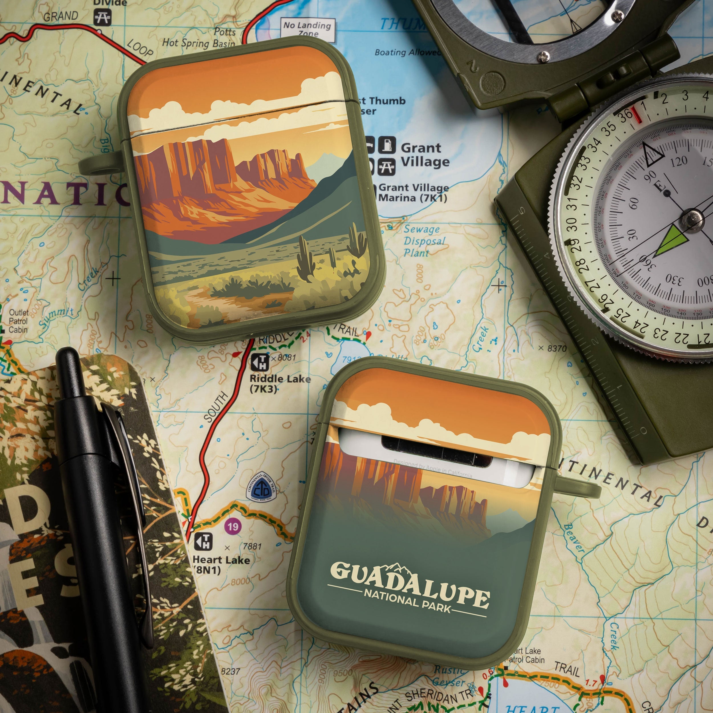 National Parks Guadalupe HDX Apple Airpods Gen 1 & 2 Case Cover