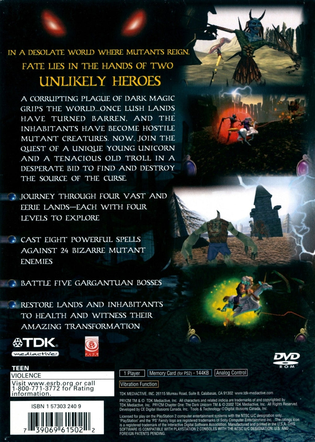 Pryzm Chapter One The Dark Unicorn – PlayStation 2 (PS2)