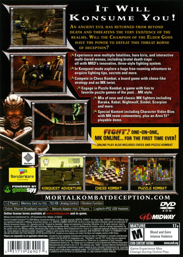 Mortal Kombat: Deception – PlayStation 2 (PS2)