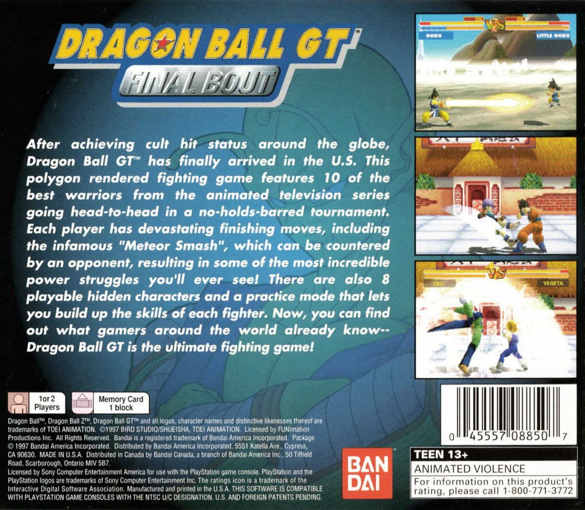 Dragon Ball GT: Final Bout [First Print BANDAI] – PlayStation 1 (PS1)