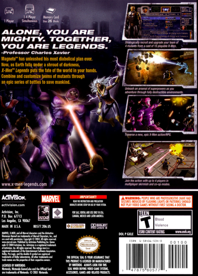 X-Men Legends – GameCube (GC)