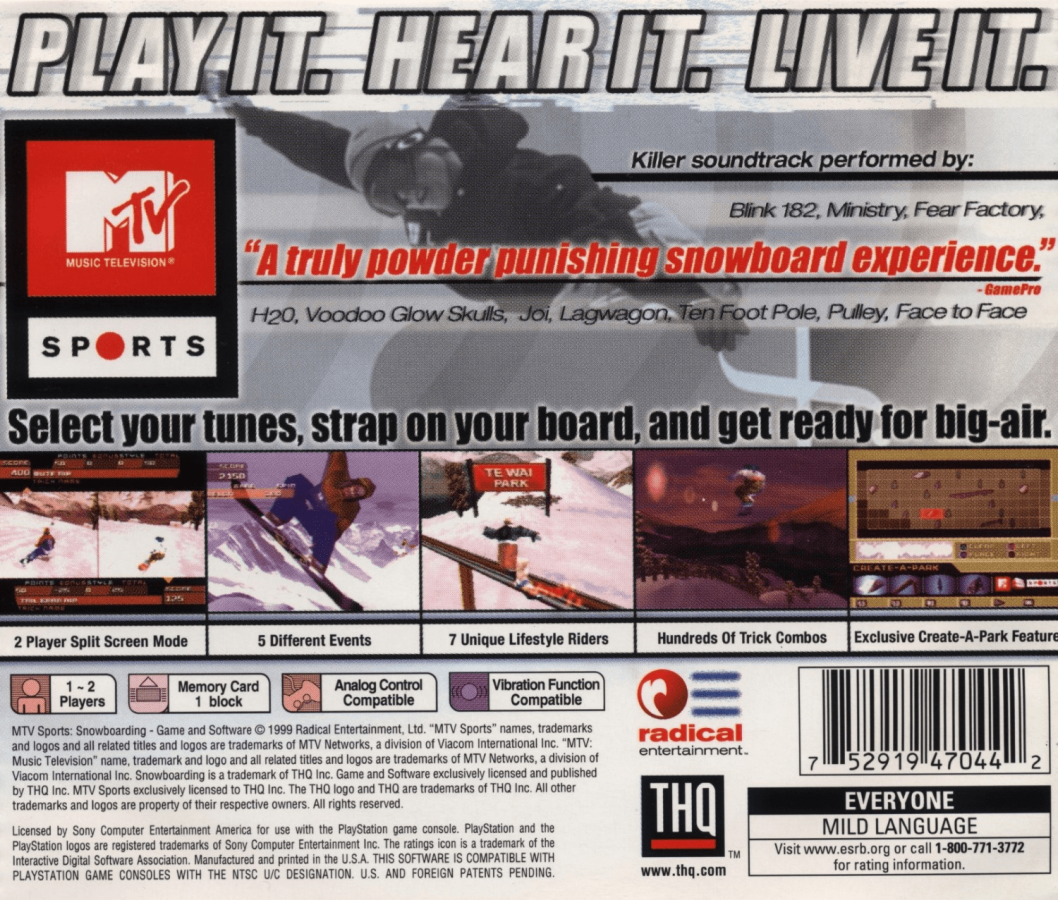 Snowboarding – PlayStation 1 (PS1)