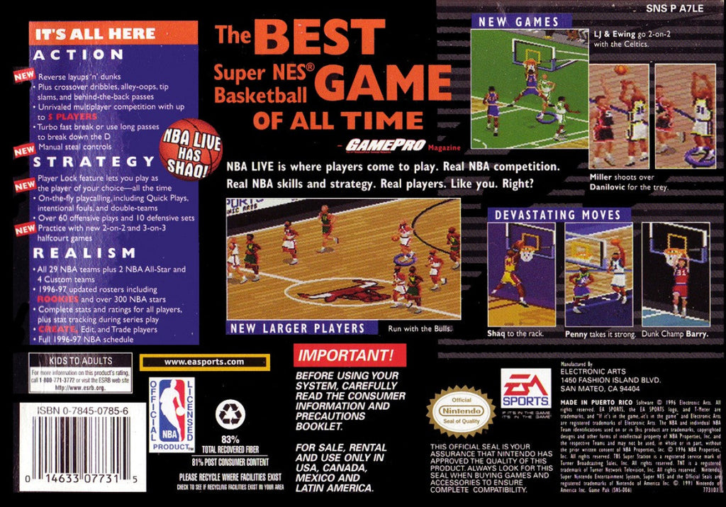 NBA Live 97 – Super Nintendo Entertainment System (SNES)