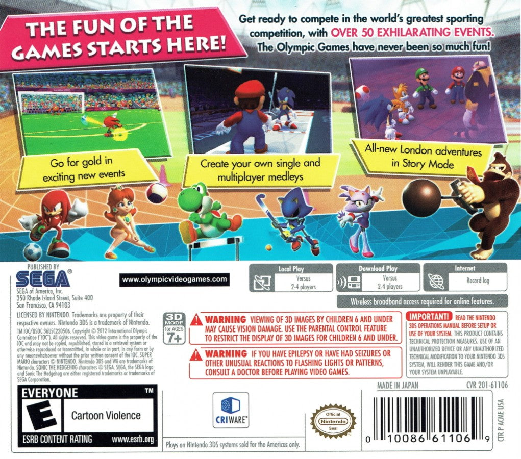 Mario & Sonic at the London 2012 Olympic Games – Nintendo 3DS (3DS)