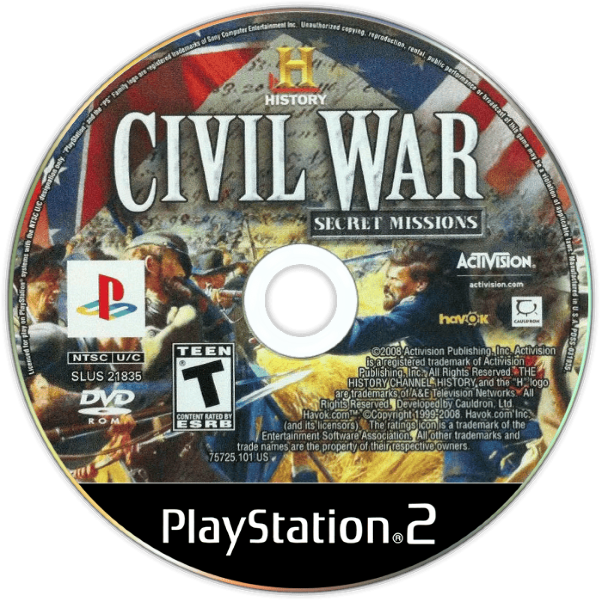 History Channel: Civil War: Secret Missions – PlayStation 2 (PS2)