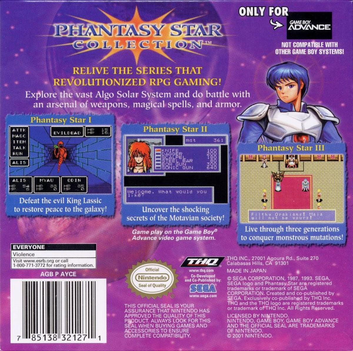 Phantasy Star Collection – Game Boy Advance (GBA)