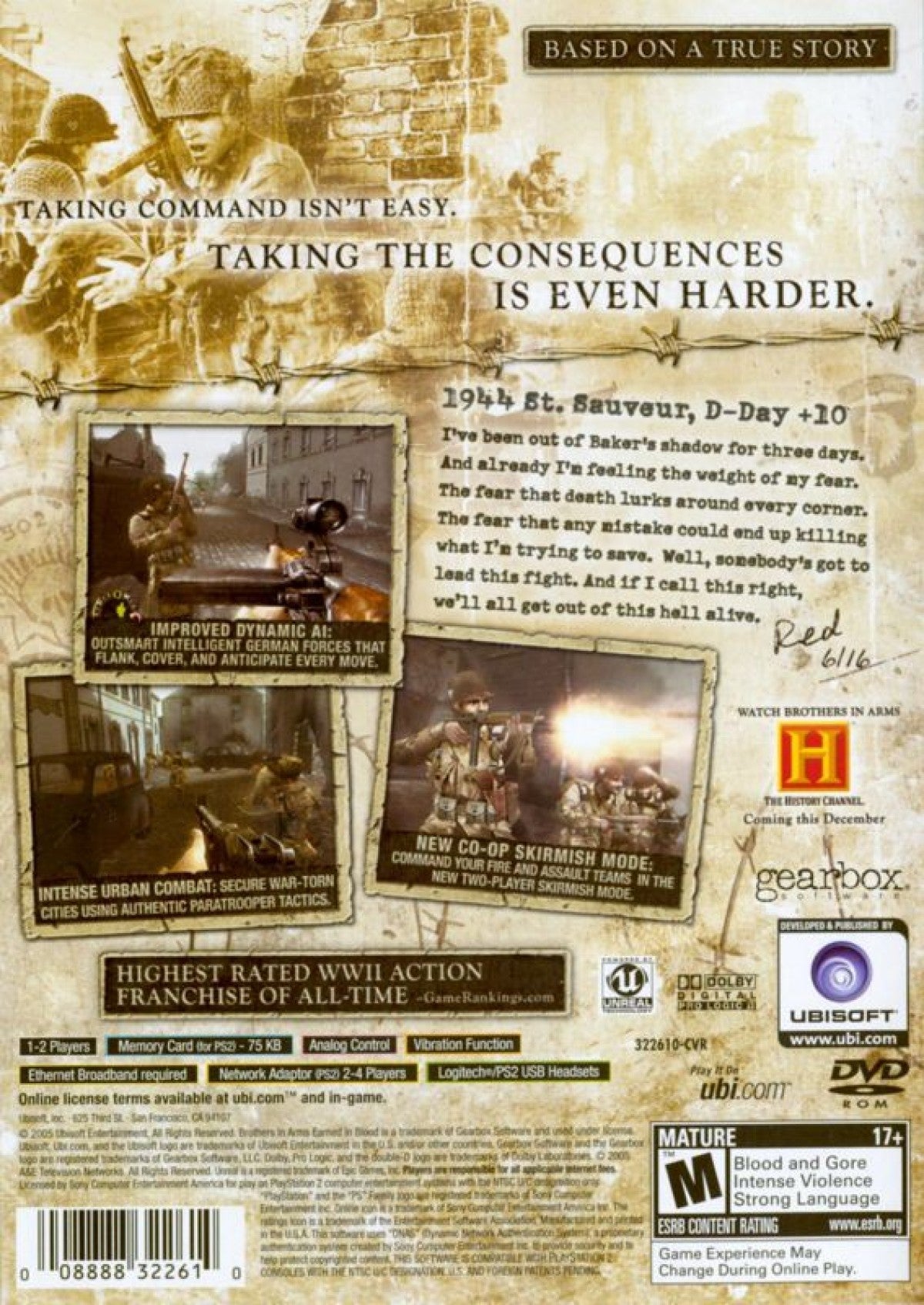Brothers in Arms: Earned in Blood – PlayStation 2 (PS2)