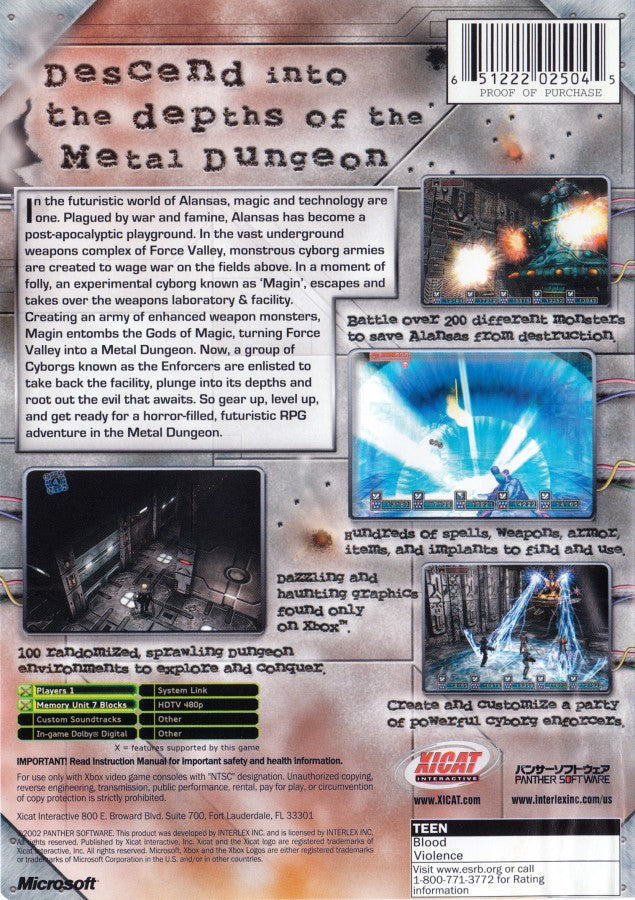 Metal Dungeon – Xbox (XBOX)