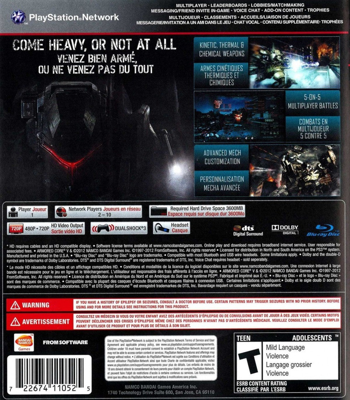 Armored Core V – PlayStation 3 (PS3)