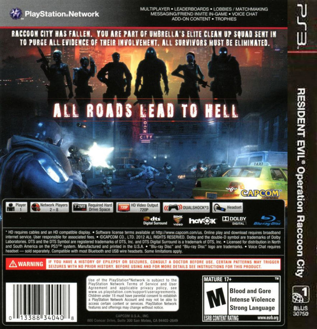 Resident Evil: Operation Raccoon City – PlayStation 3 (PS3)
