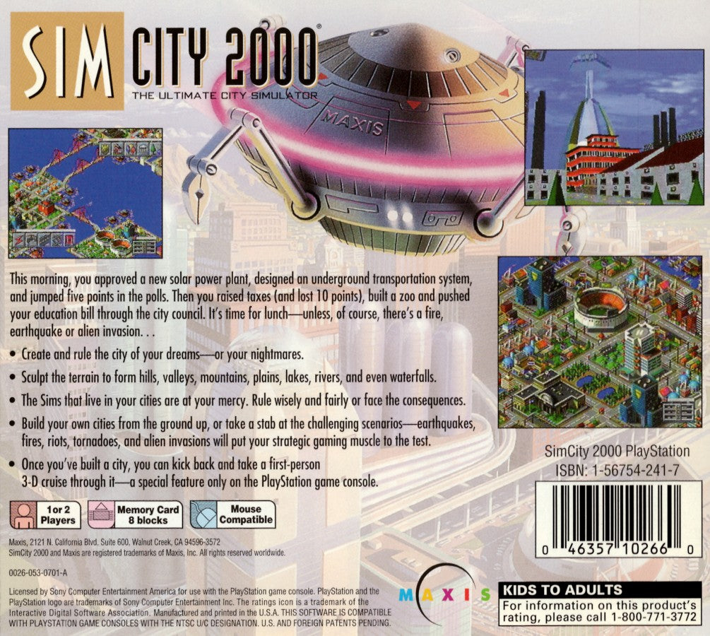 SimCity 2000 – PlayStation 1 (PS1)