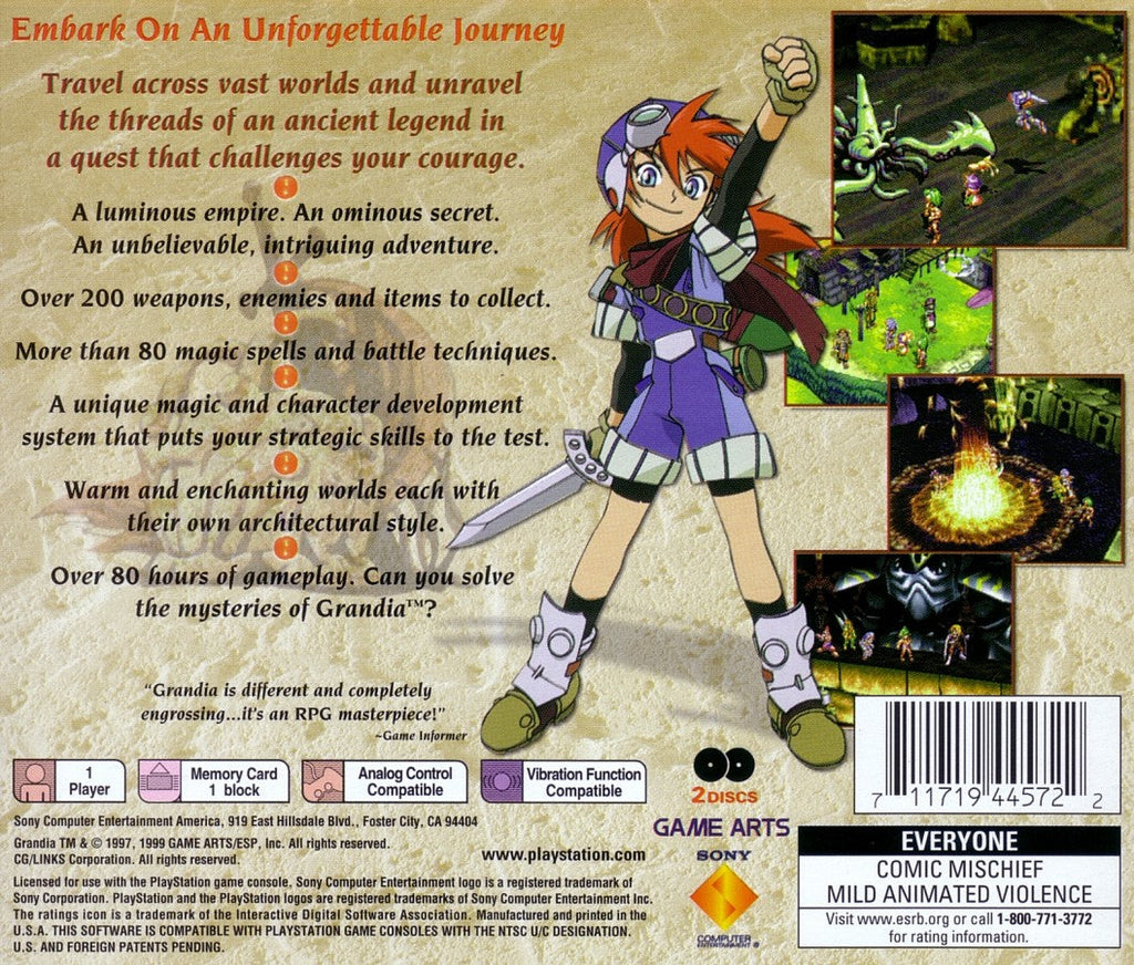 Grandia – PlayStation 1 (PS1)
