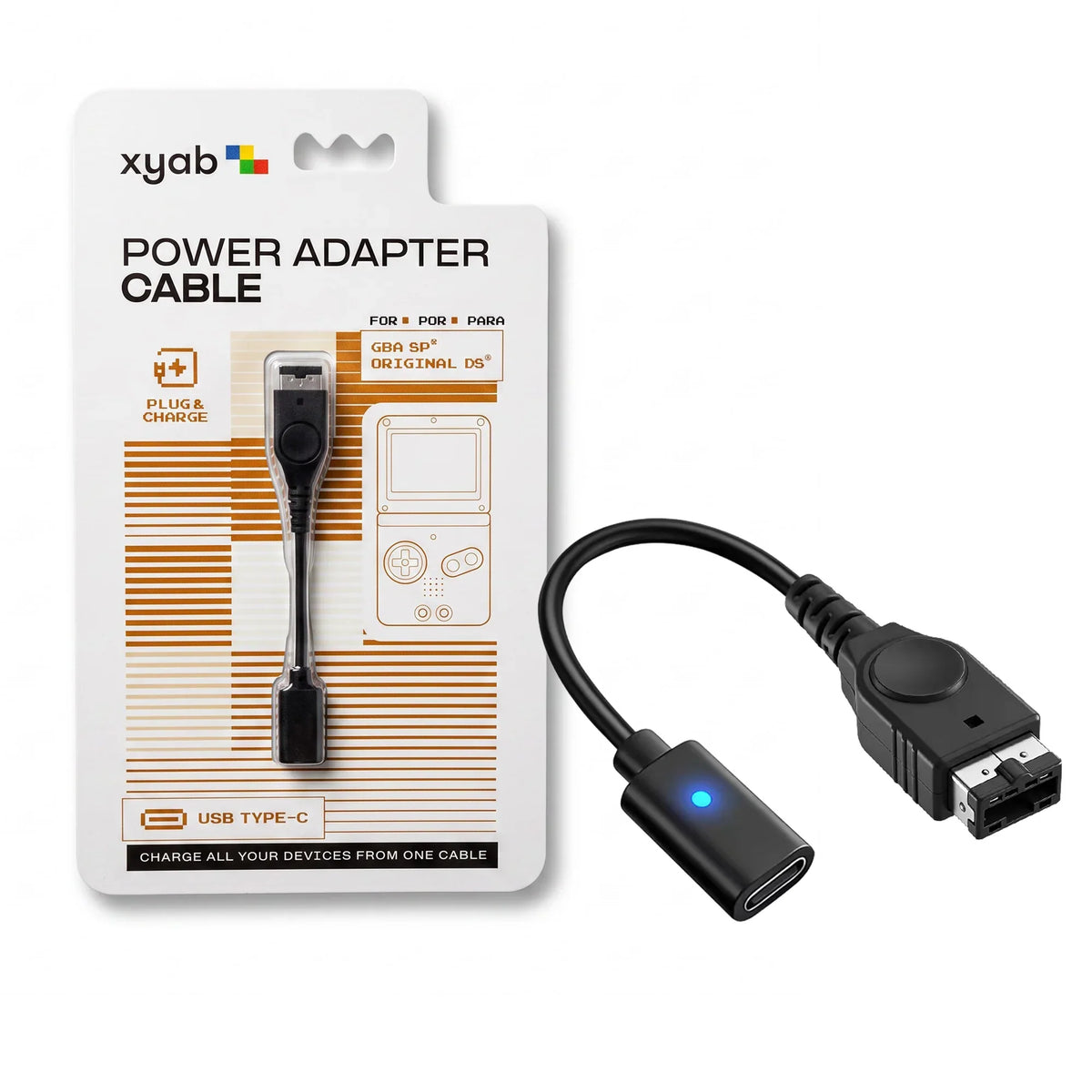 Nintendo GBA SP/Original DS USB-C Power Cable Adapter Cable —  GBA Accessory