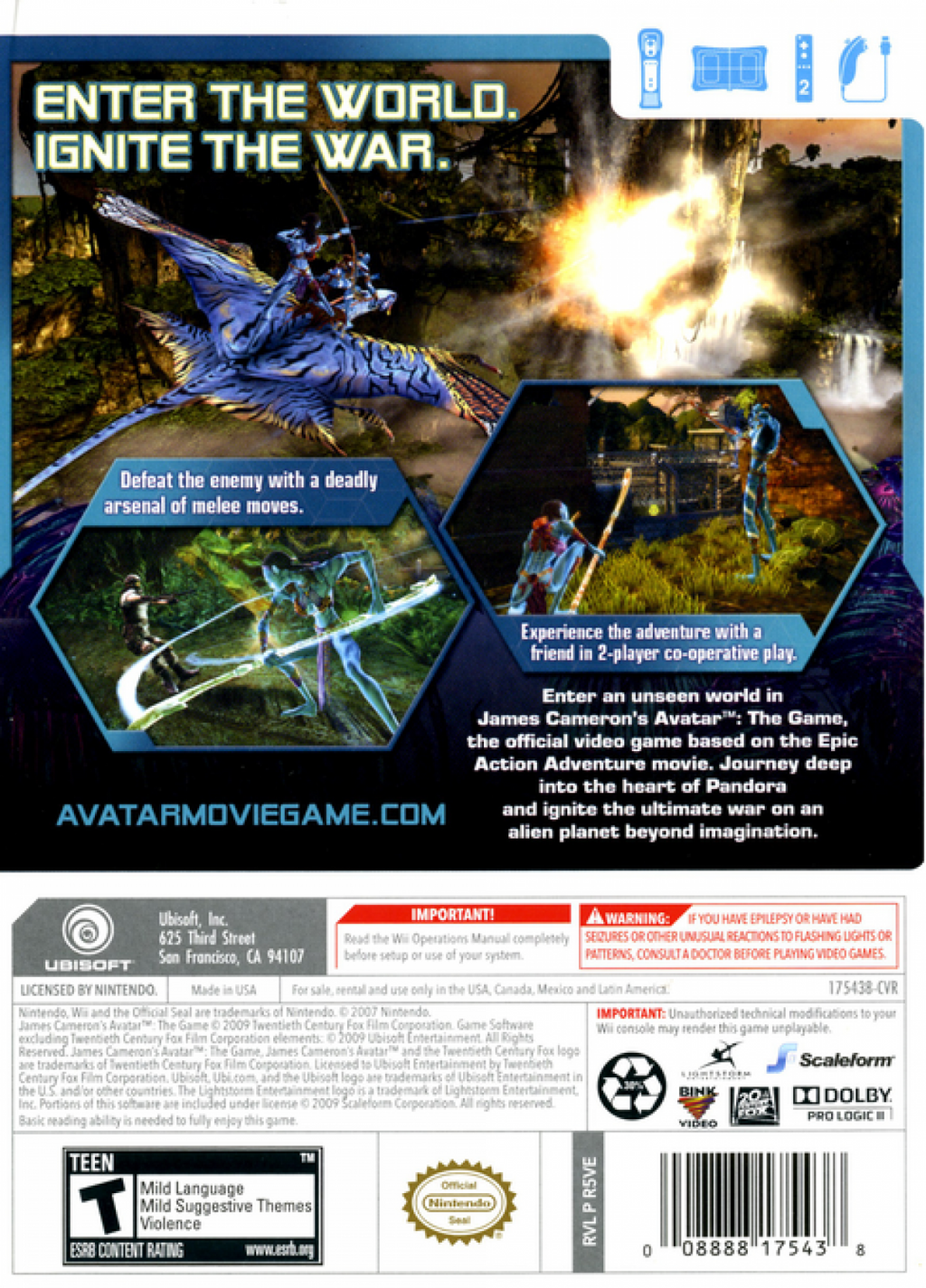 James Cameron's Avatar: The Game – Nintendo Wii (Wii)