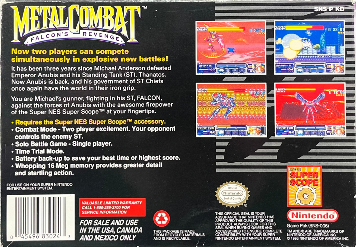 Metal Combat [Missing Manual/Inserts] – Super Nintendo Entertainment System (SNES)