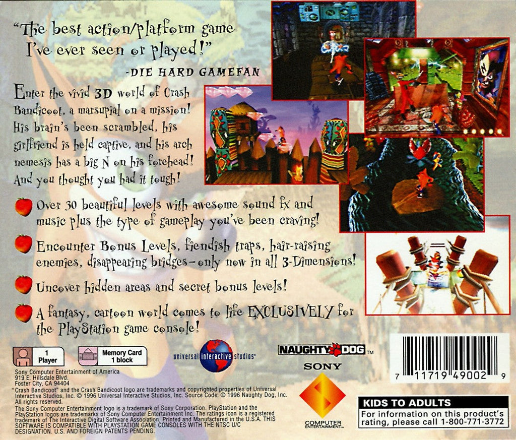 Crash Bandicoot – PlayStation 1 (PS1)