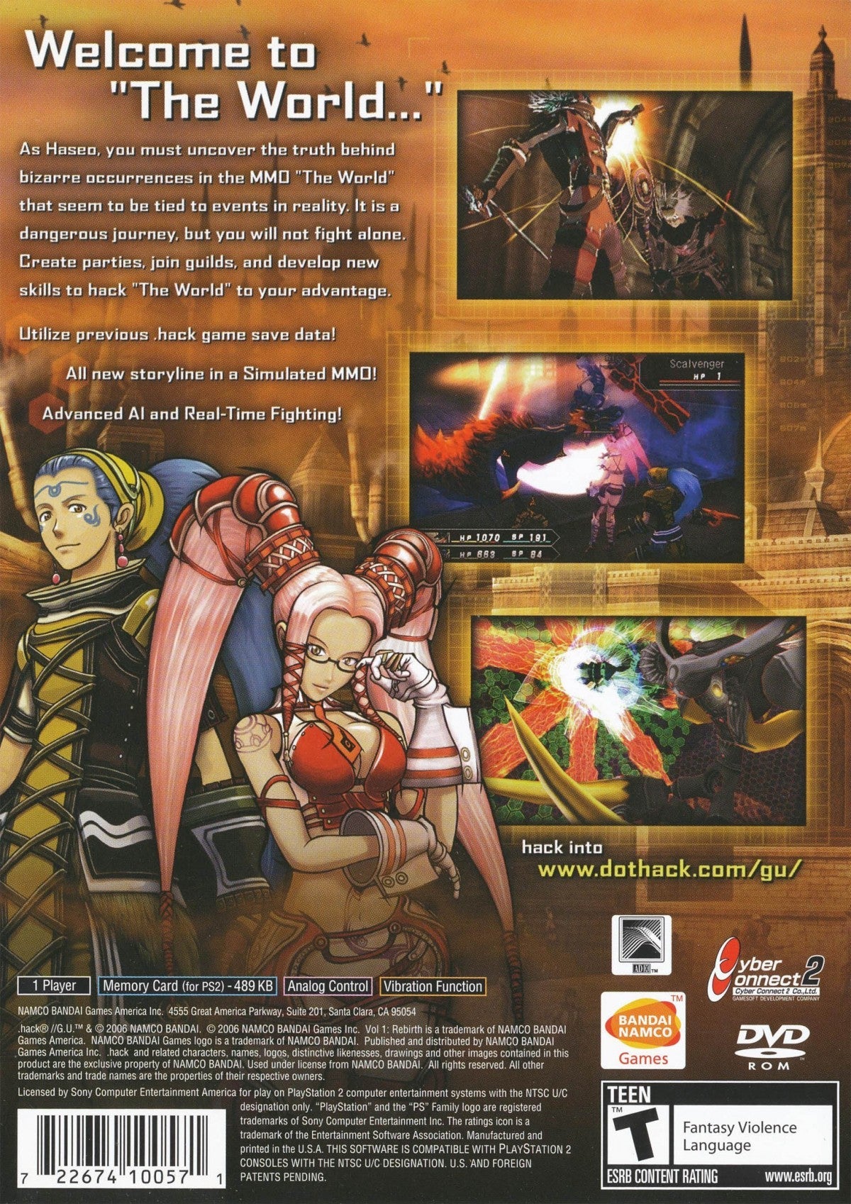 .hack//G.U. Vol.1: Rebirth – PlayStation 2 (PS2)