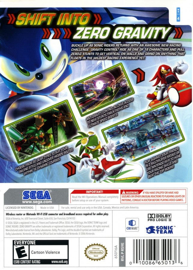 Sonic Riders: Zero Gravity – Nintendo Wii (Wii)