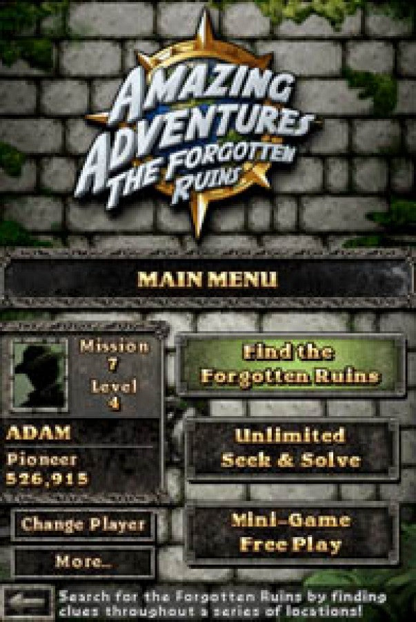 Amazing Adventures The Forgotten Ruins – Nintendo DS (DS)