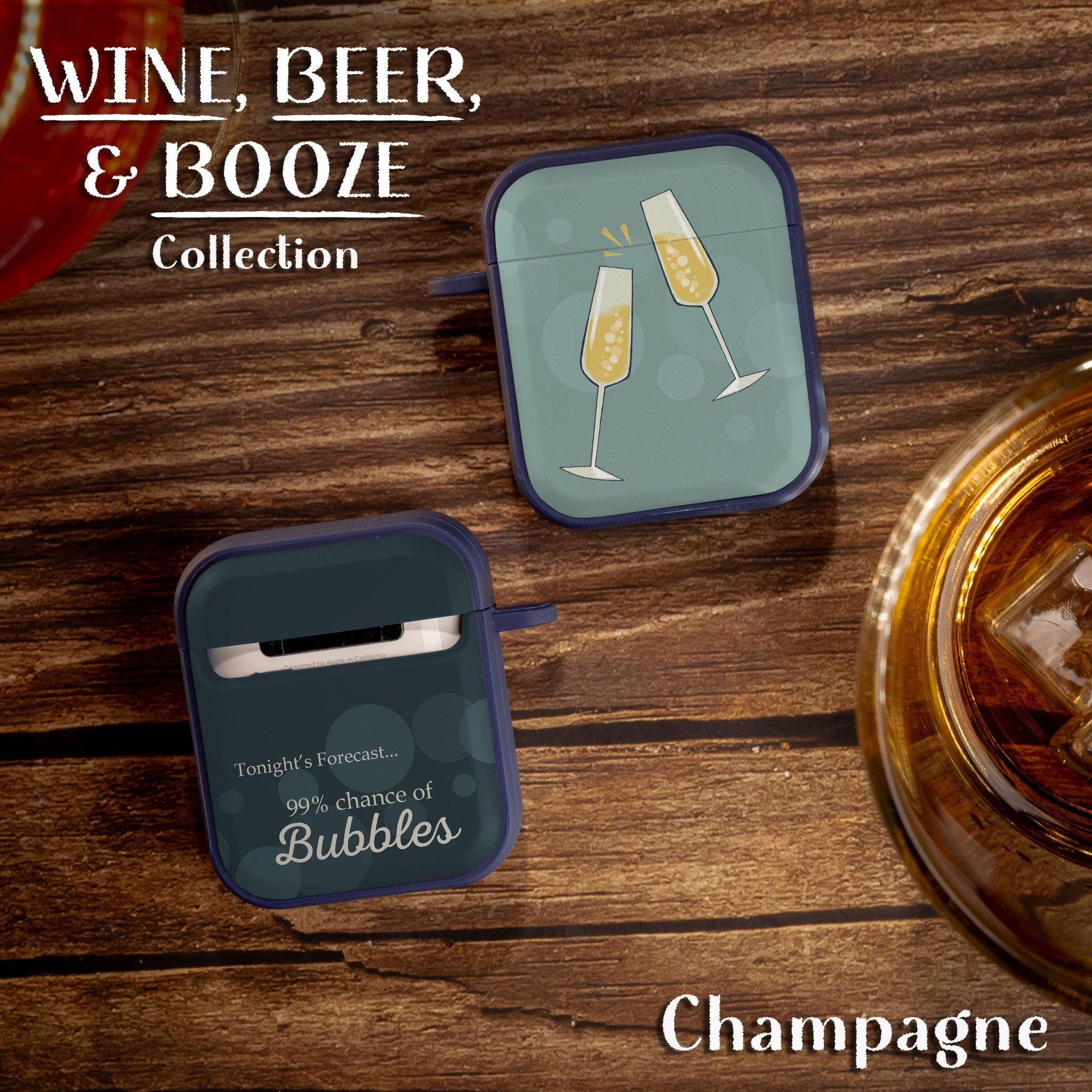 Wine, Beer, & Booze HDX Apple AirPods Gen 1 & 2 Case Cover