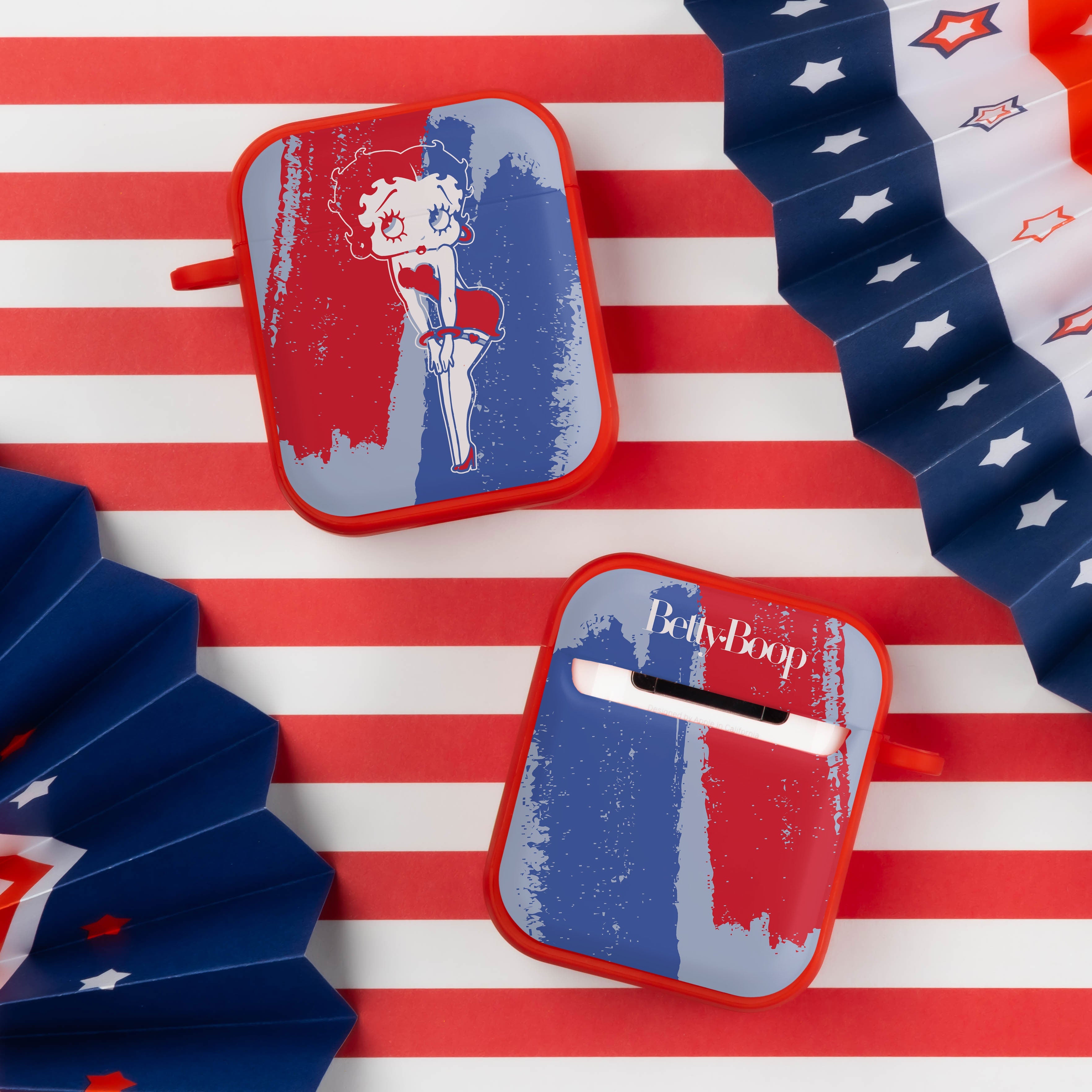 Betty Boop Red White & Boop HDX Apple AirPods Gen 1 & 2 Case Cover
