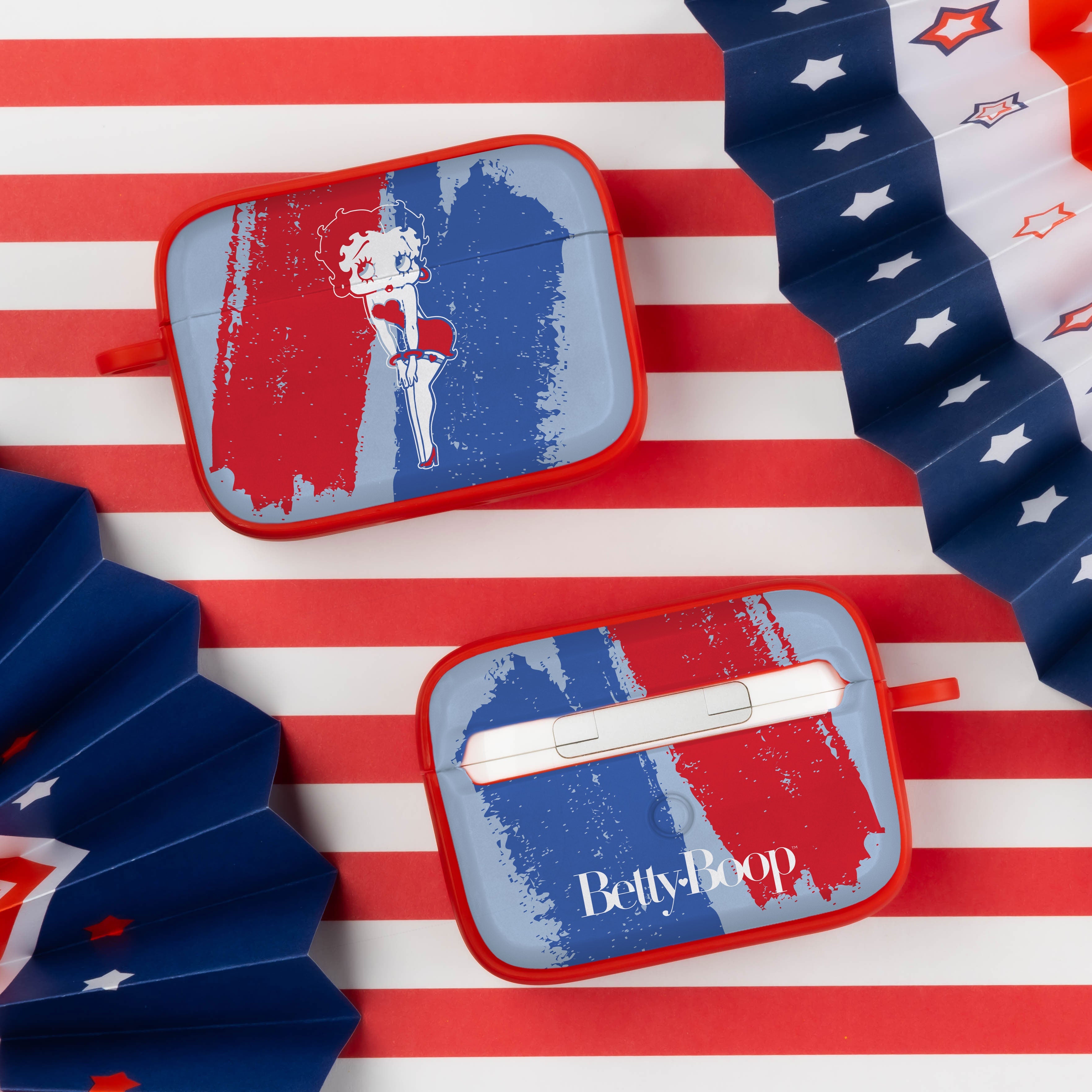 Betty Boop Red White & Boop HDX Apple AirPods Pro 1 & 2 Case Cover