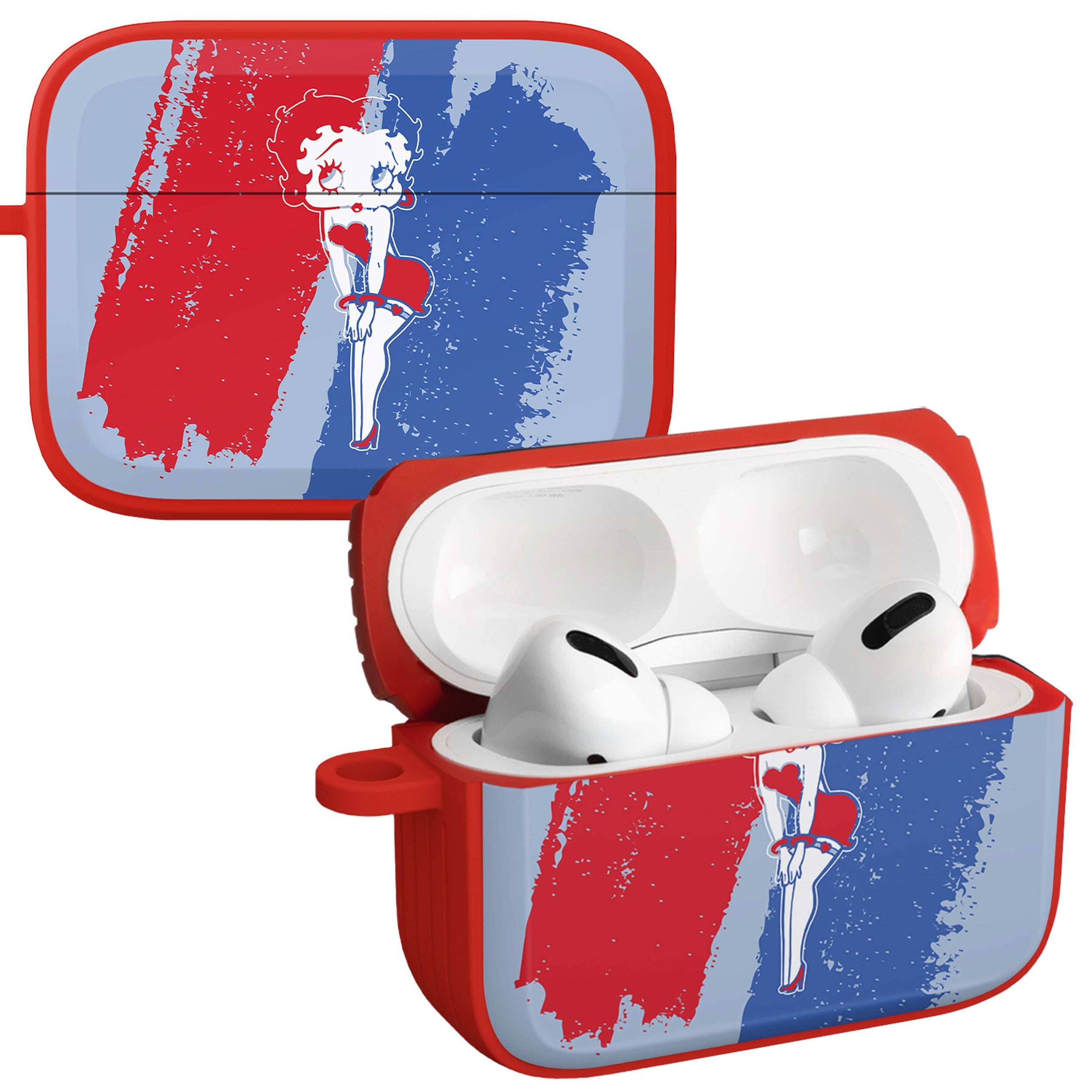 Betty Boop Red White & Boop HDX Apple AirPods Pro 1 & 2 Case Cover