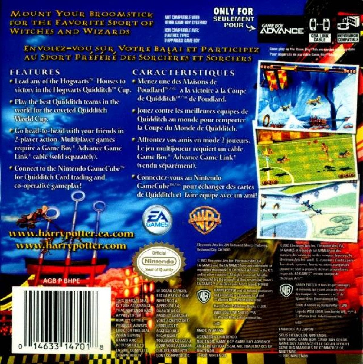 Harry Potter Quidditch World Cup – Game Boy Advance (GBA)