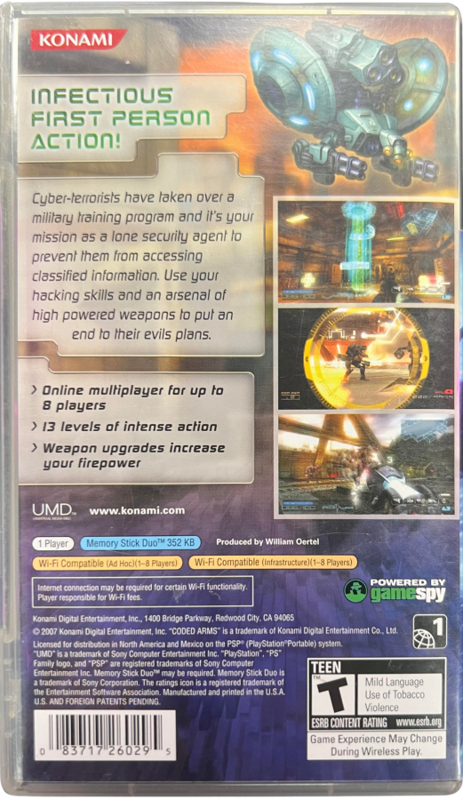 Coded Arms Contagion  – PlayStation Portable (PSP)