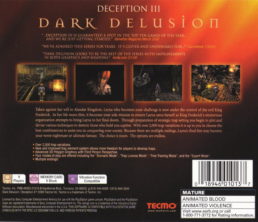 Deception III: Dark Delusion – PlayStation 1 (PS1)