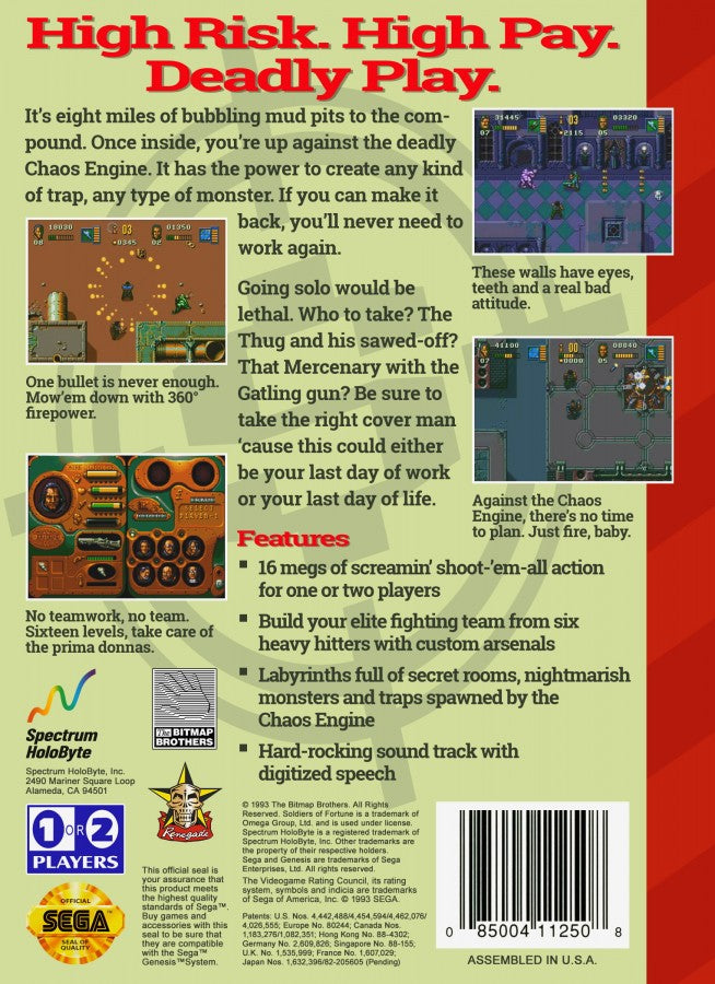 Soldiers of Fortune – Sega Genesis (GEN)