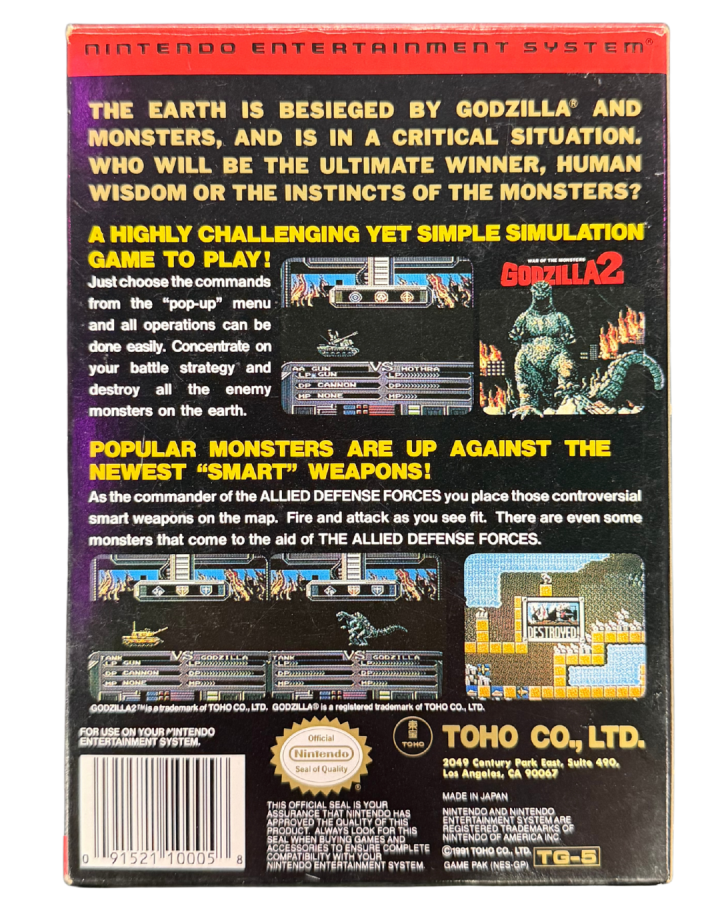 Godzilla 2 [CIB] – Nintendo Entertainment System (NES)