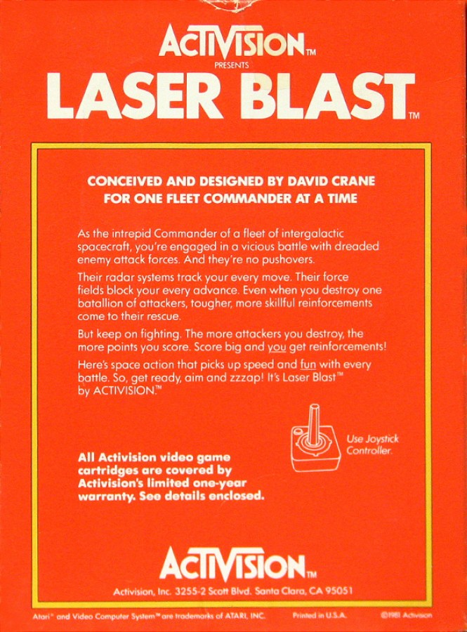 Laser Blast  – Atari 2600 (2600)
