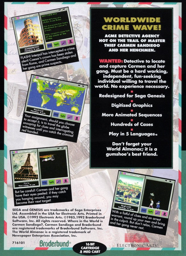 Where in the World is Carmen Sandiego? – Sega Genesis (GEN)