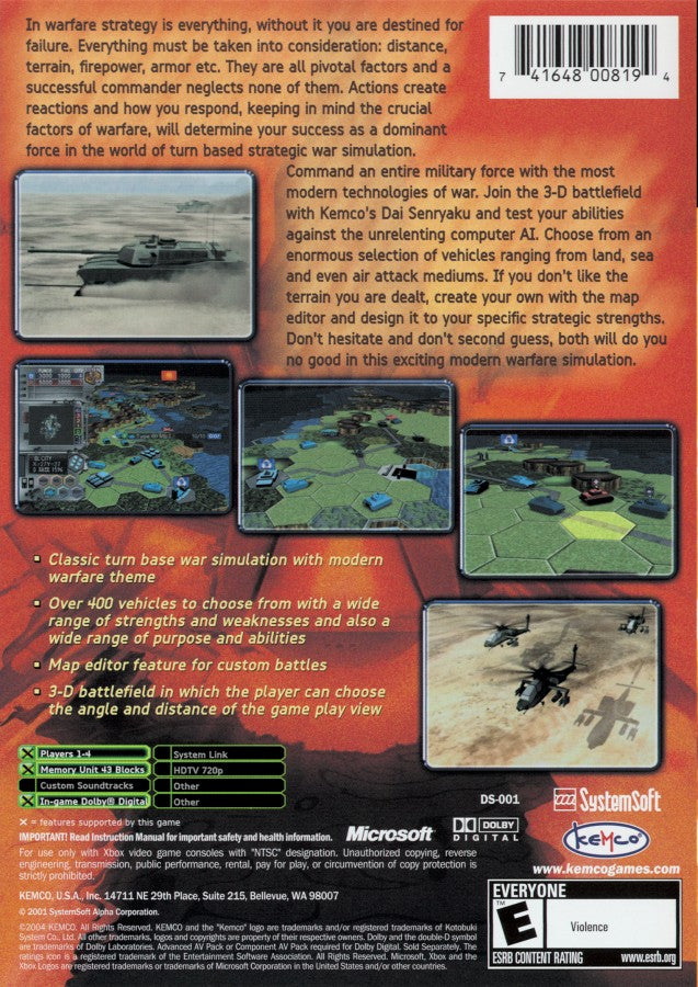 Dai Senryaku VII: Modern Military Tactics – Xbox (XBOX)