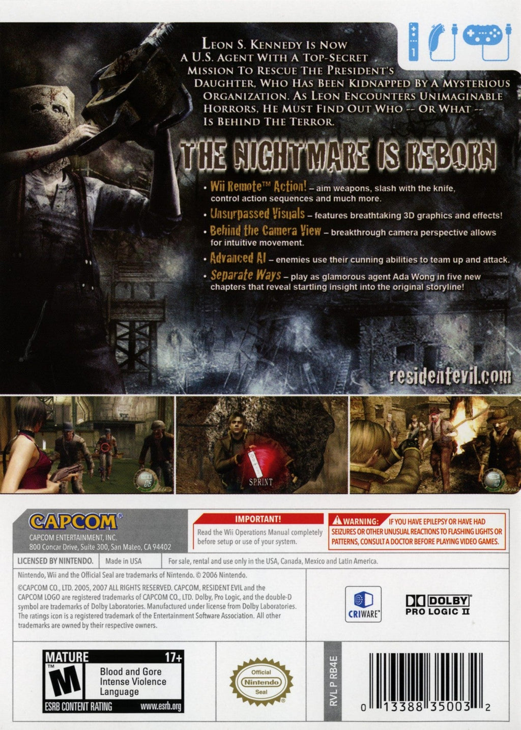Resident Evil 4 – Nintendo Wii (Wii)