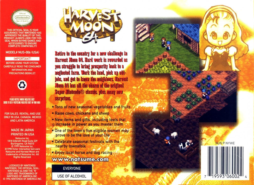 Harvest Moon 64 — Nintendo 64 (N64)