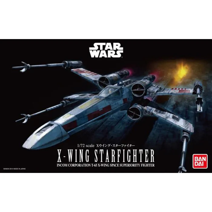 X-Wing Star Fighter "Star Wars", Bandai Hobby Star Wars 1/72 Plastic Model – Model Kit