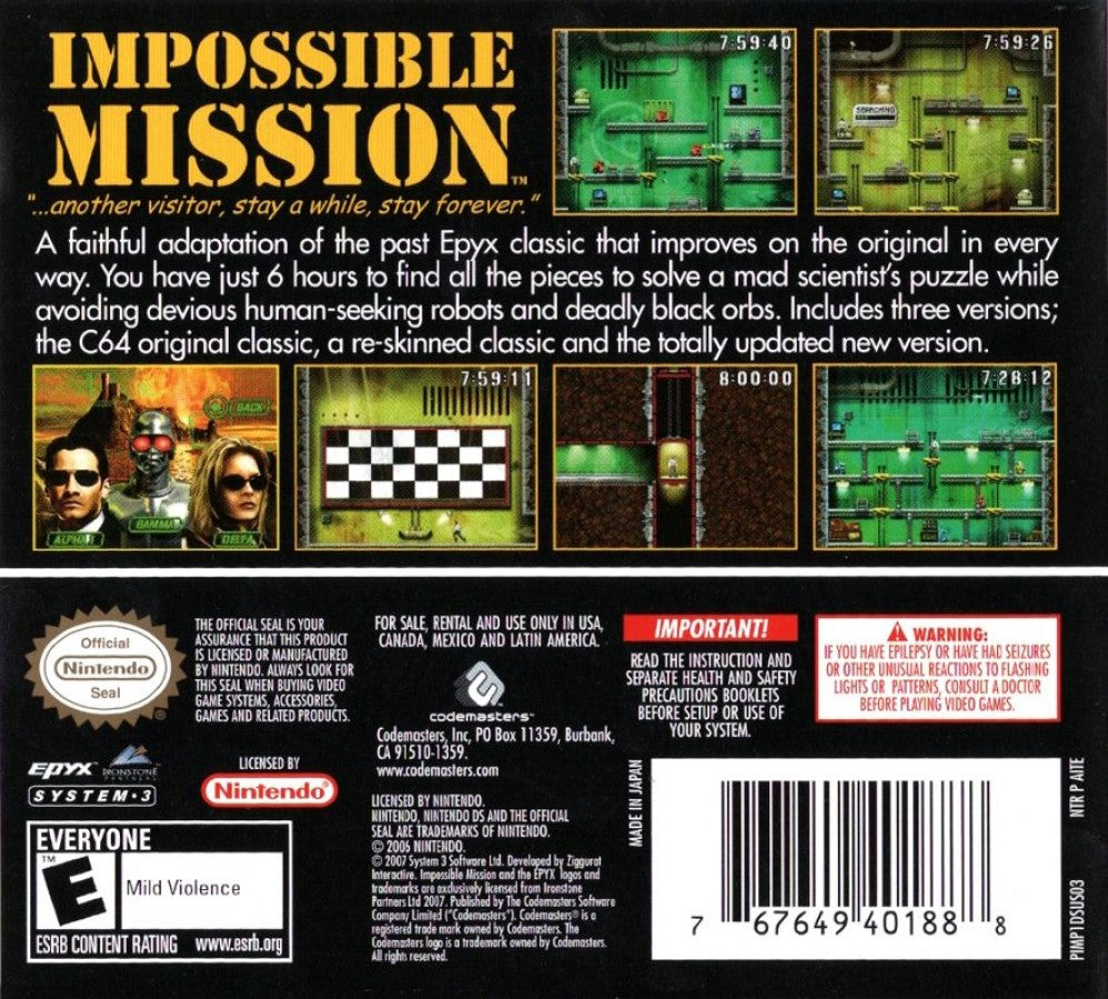 Impossible Mission – Nintendo DS (DS)
