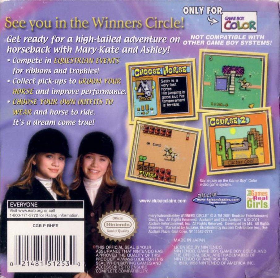 Mary-Kate and Ashley: Winner's Circle – Game Boy Color (GBC)
