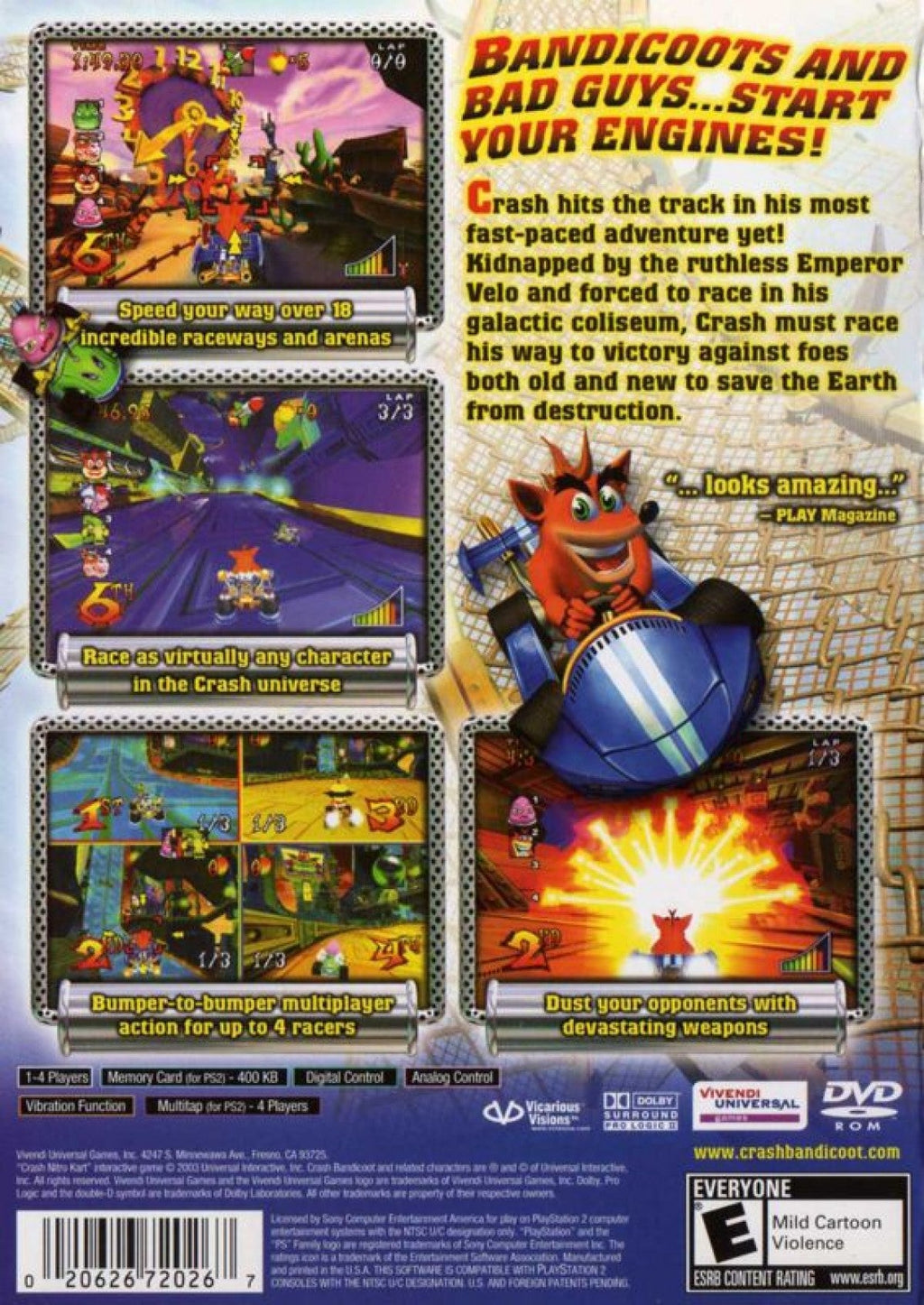 Crash Nitro Kart [Greatest Hits] – PlayStation 2 (PS2)
