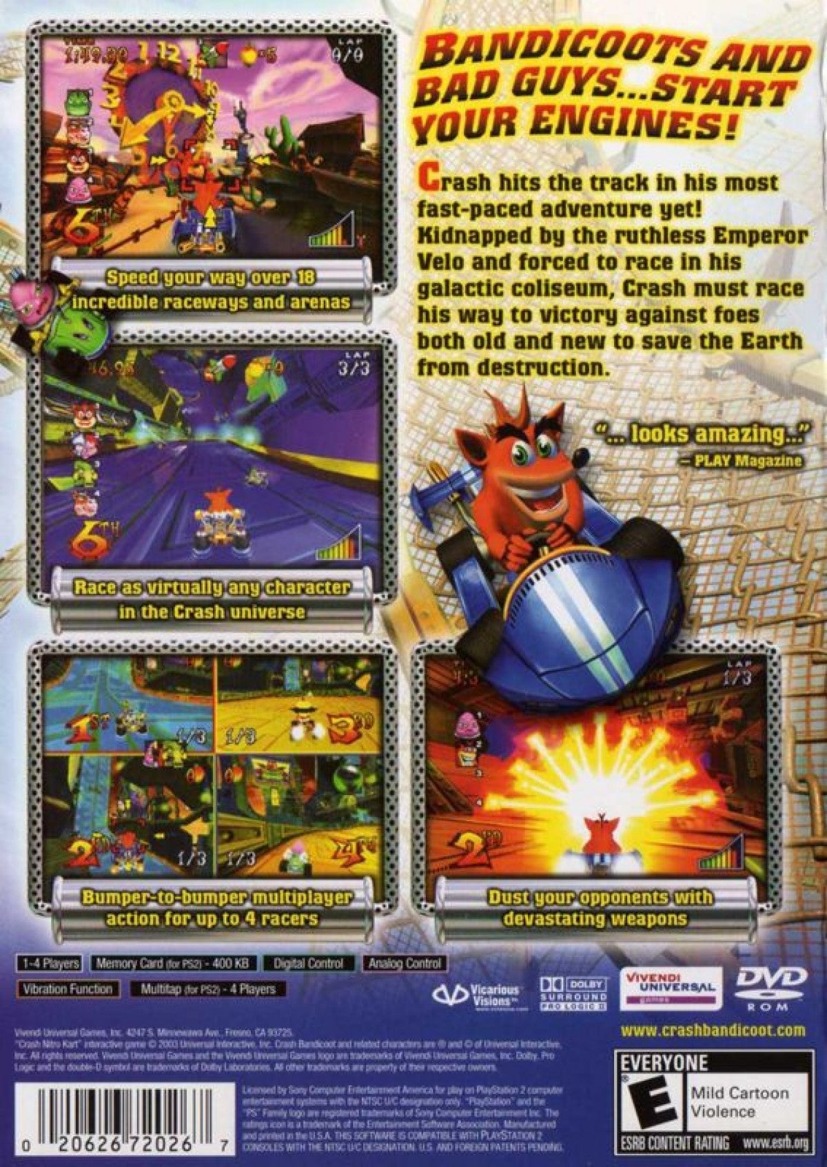 Crash Nitro Kart [Greatest Hits] – PlayStation 2 (PS2)