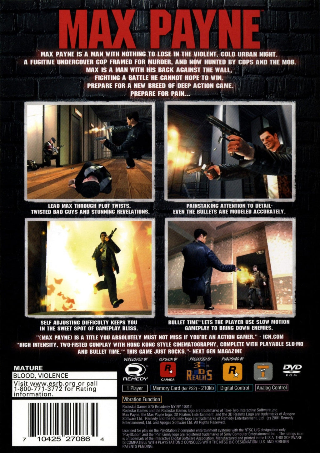 Max Payne – PlayStation 2 (PS2)