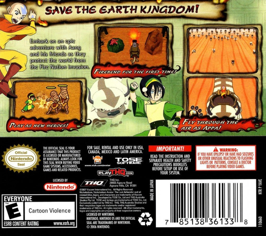 Avatar the Last Airbender: The Burning Earth – Nintendo DS (DS)