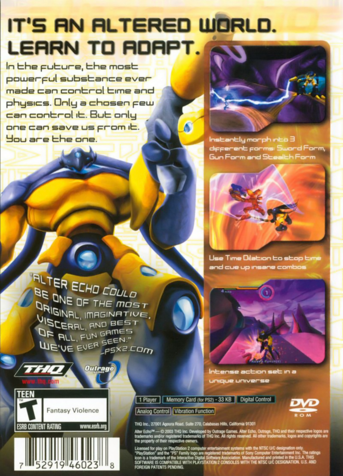 Alter Echo – PlayStation 2 (PS2)