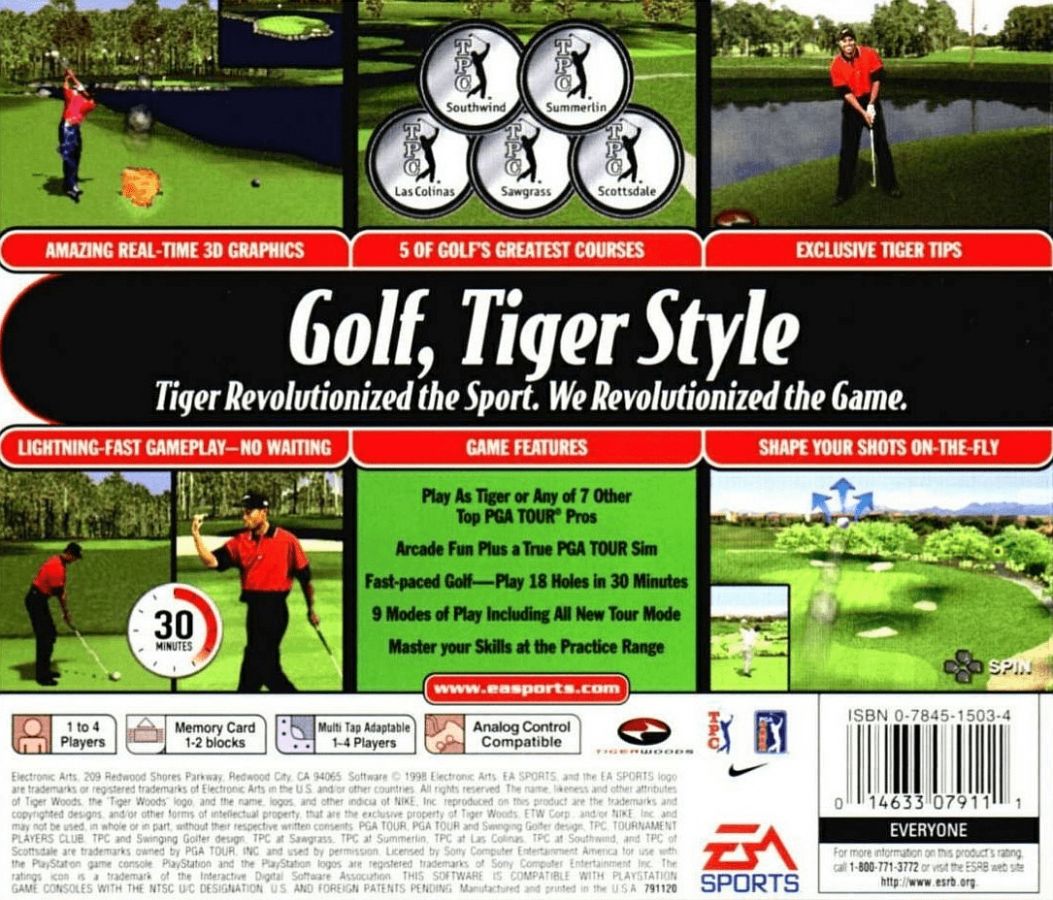 Tiger Woods '99 [South Park Variant] – PlayStation 1 (PS1)